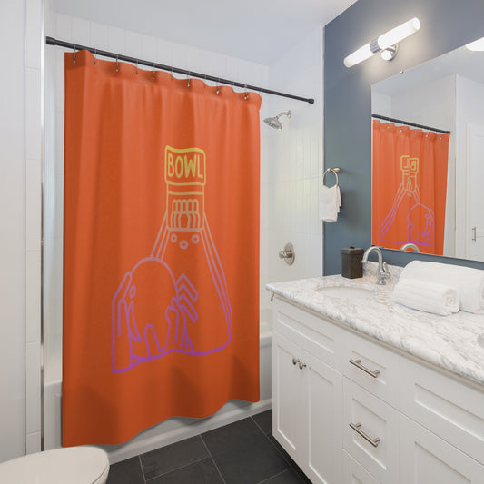 Shower Curtains: #1 Bowling Orange