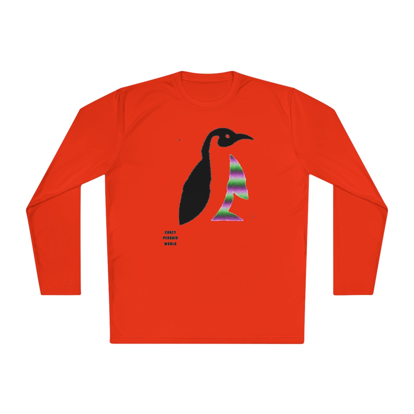 Lightweight Long Sleeve Tee: Crazy Penguin World Logo #1