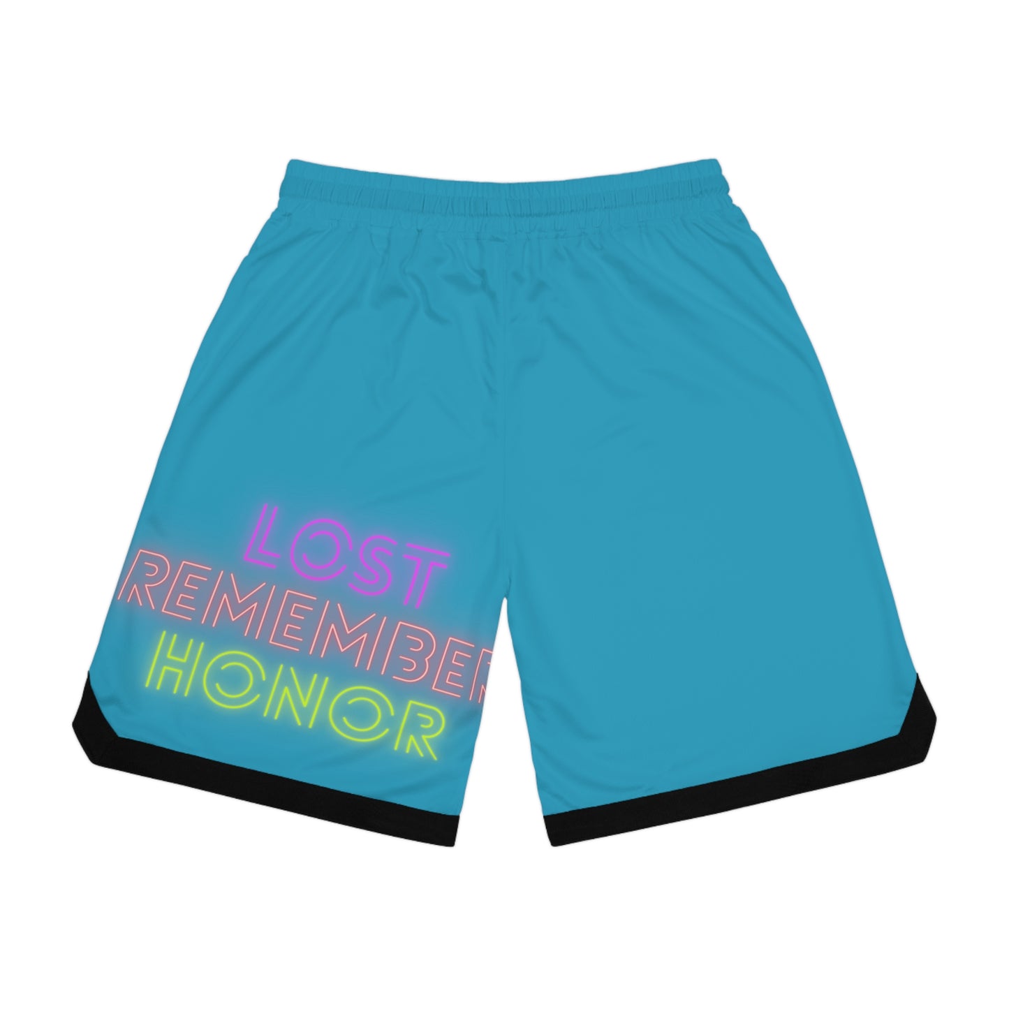 Basketball Rib Shorts: Crazy Penguin World Logo Turquoise