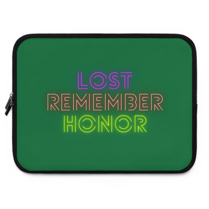 Laptop Sleeve: Lost Remember Honor Dark Green