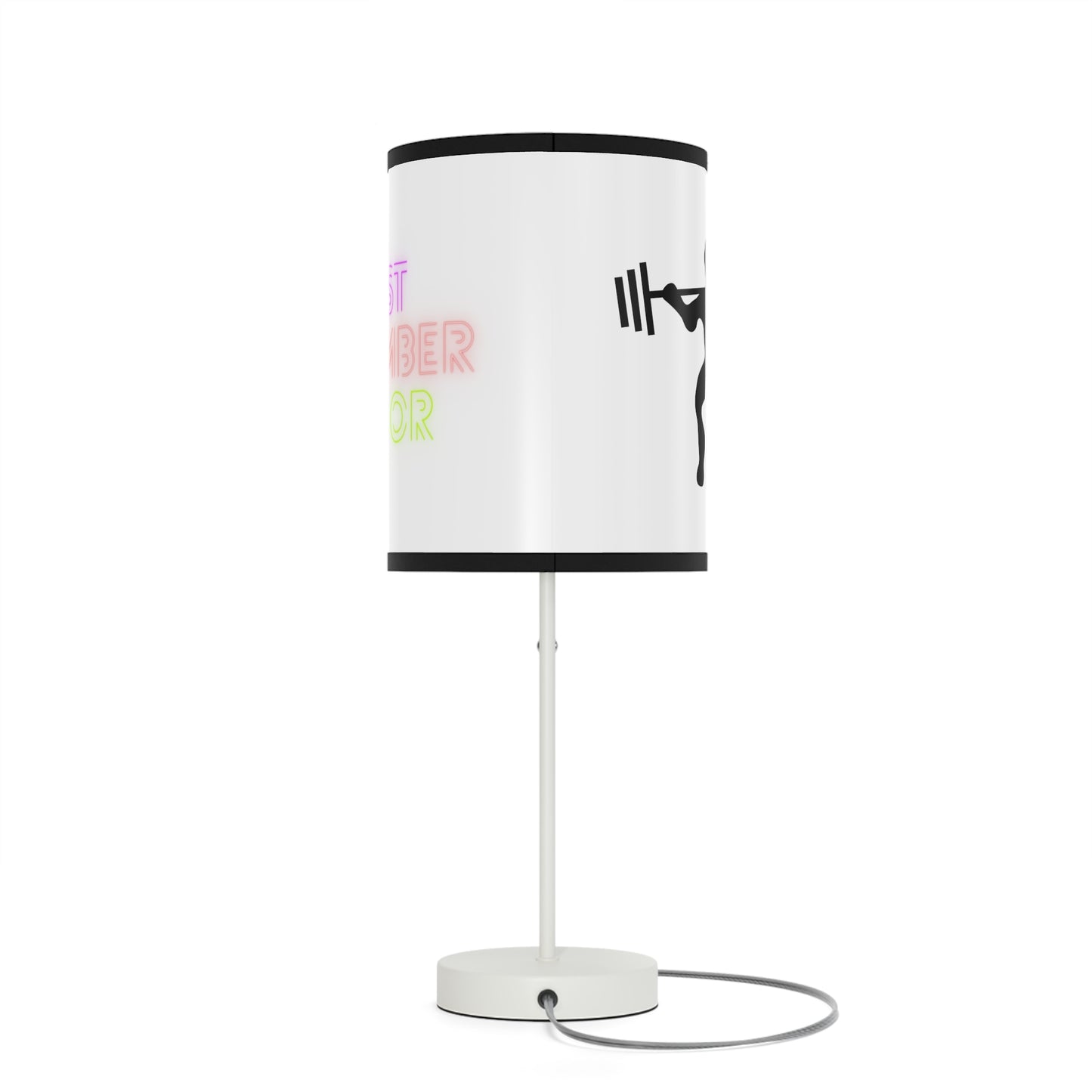 Lamp on a Stand, US|CA plug: Weightlifting White