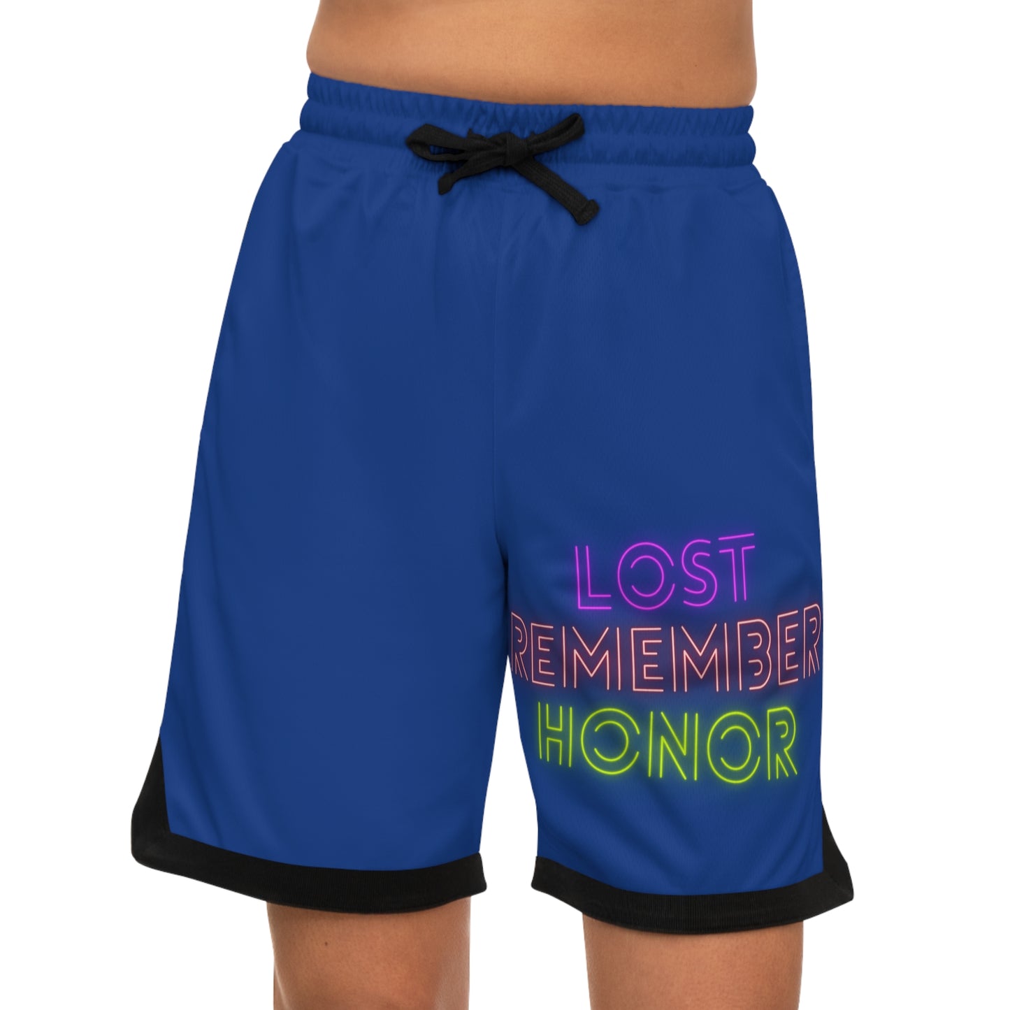 Basketball Rib Shorts: Lost Remember Honor Dark Blue