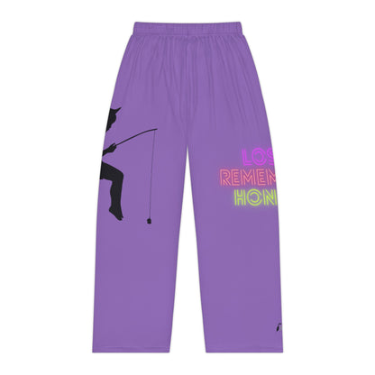 Women's Pajama Pants: Fishing Lite Purple