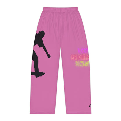 Pambabaeng Pajama Pants: Skateboarding Lite Pink