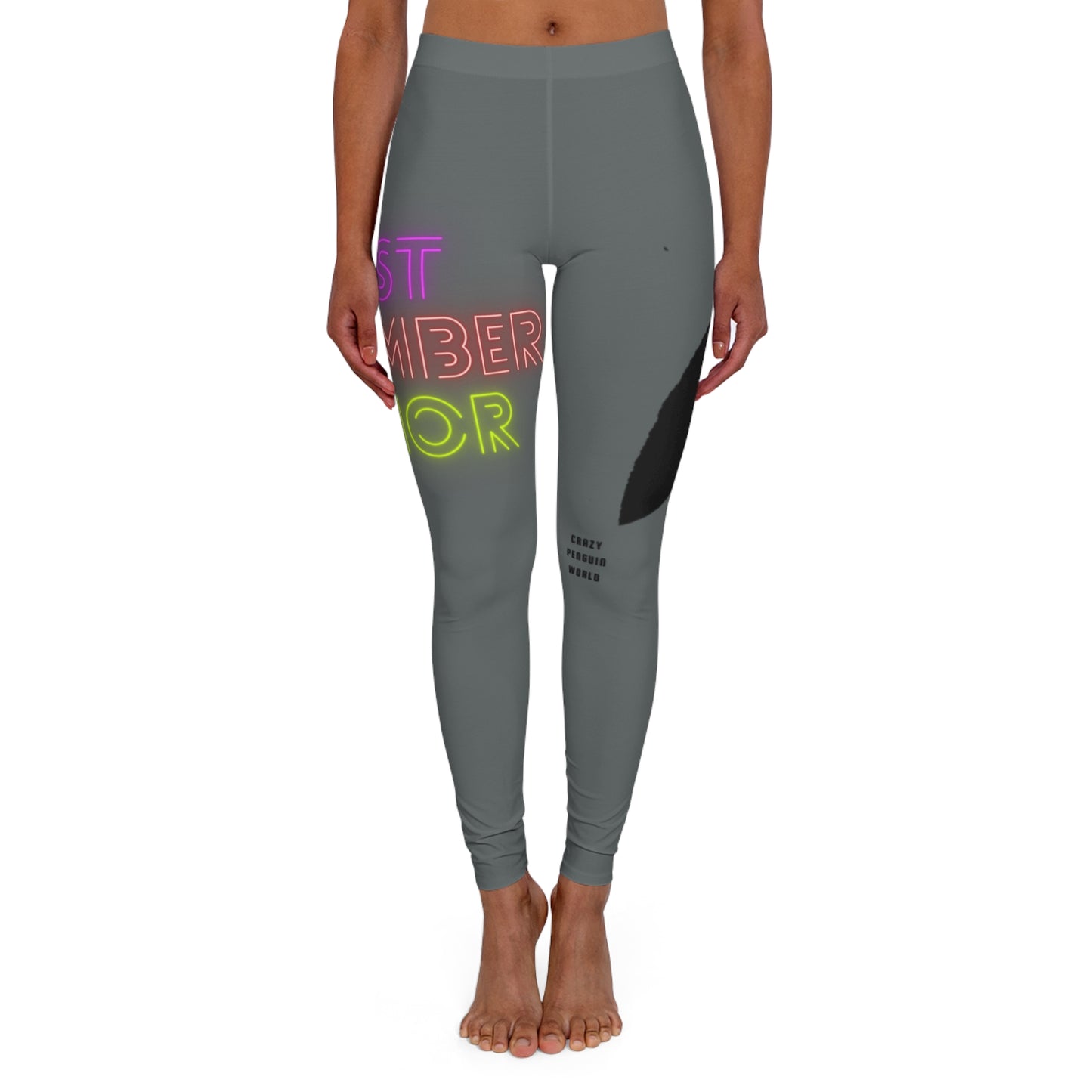 Women's Spandex Leggings: Lost Remember Honor Dark Grey