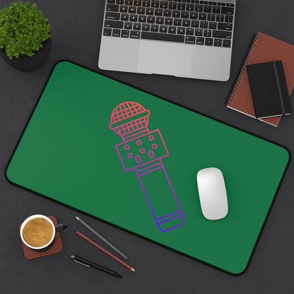 Desk Mat: Music Dark Green