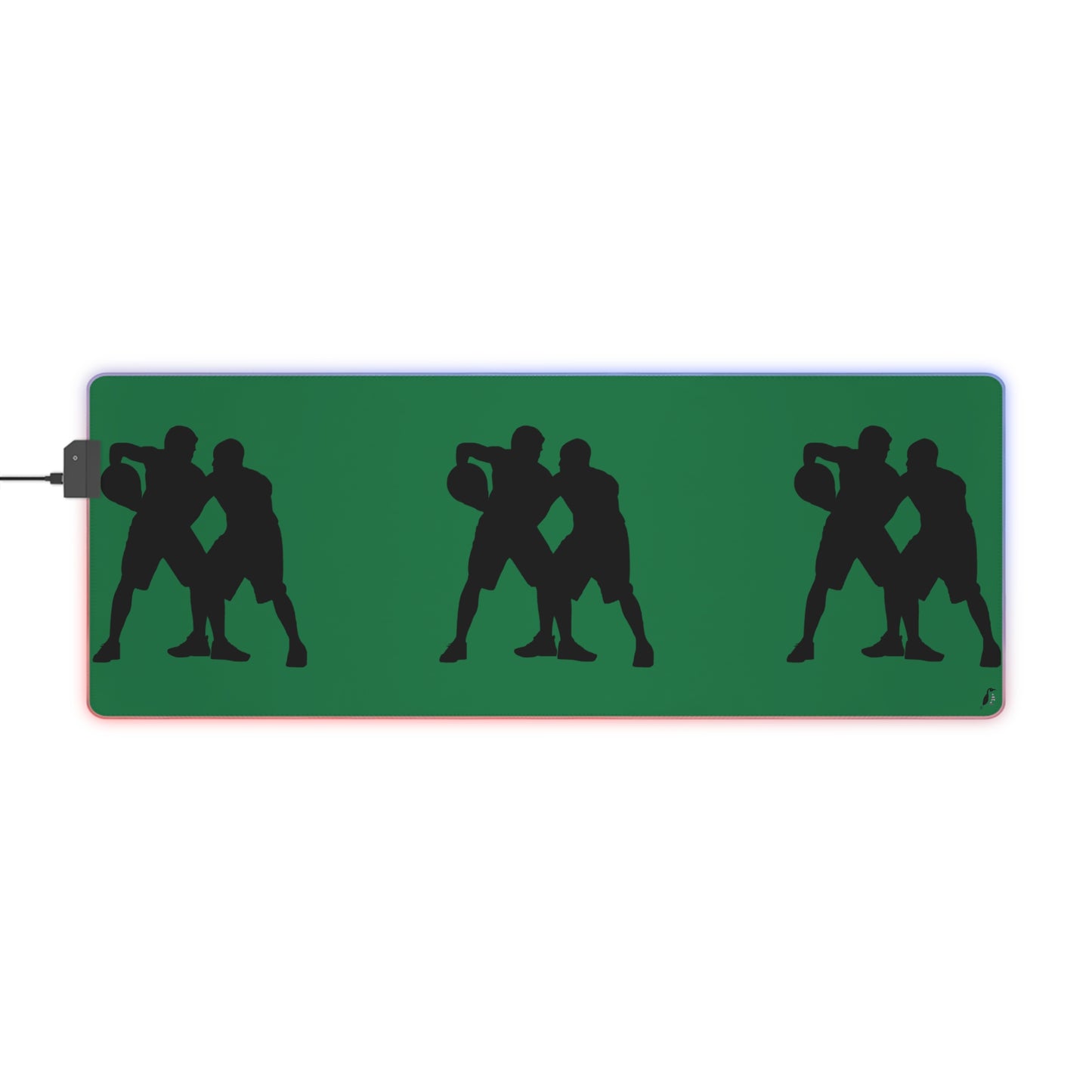 LED Gaming Mouse Pad: Basketball Dark Green