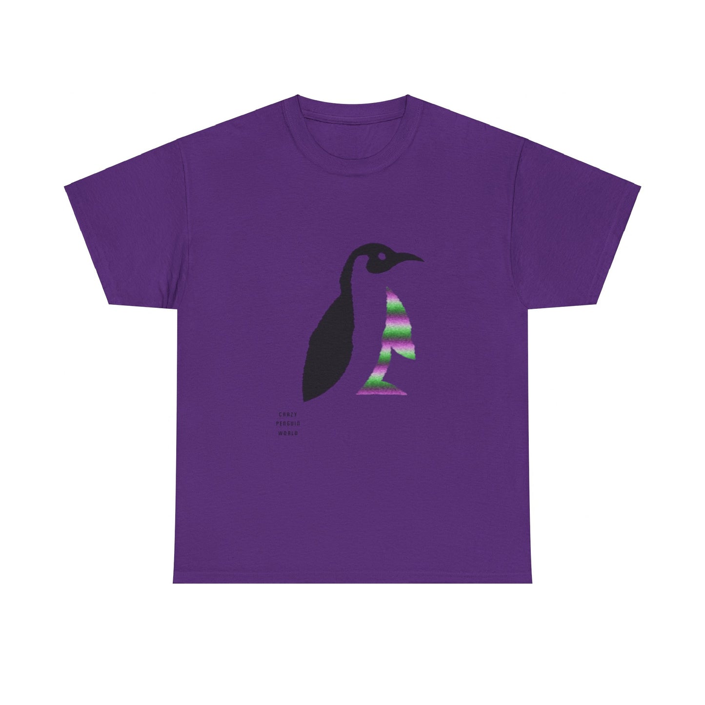 Heavy Cotton Tee: Crazy Penguin World Logo #3