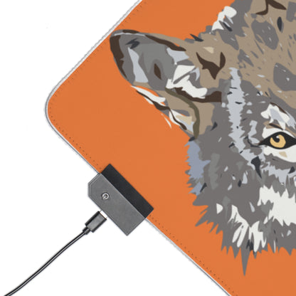 LED Gaming Mouse Pad: Wolves Crusta