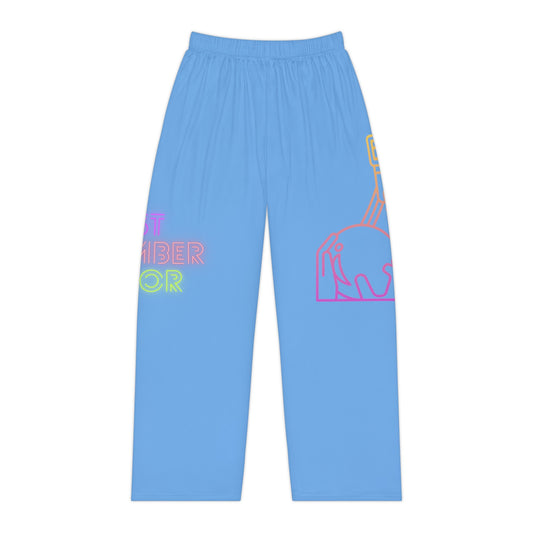 Women's Pajama Pants: Bowling Lite Blue