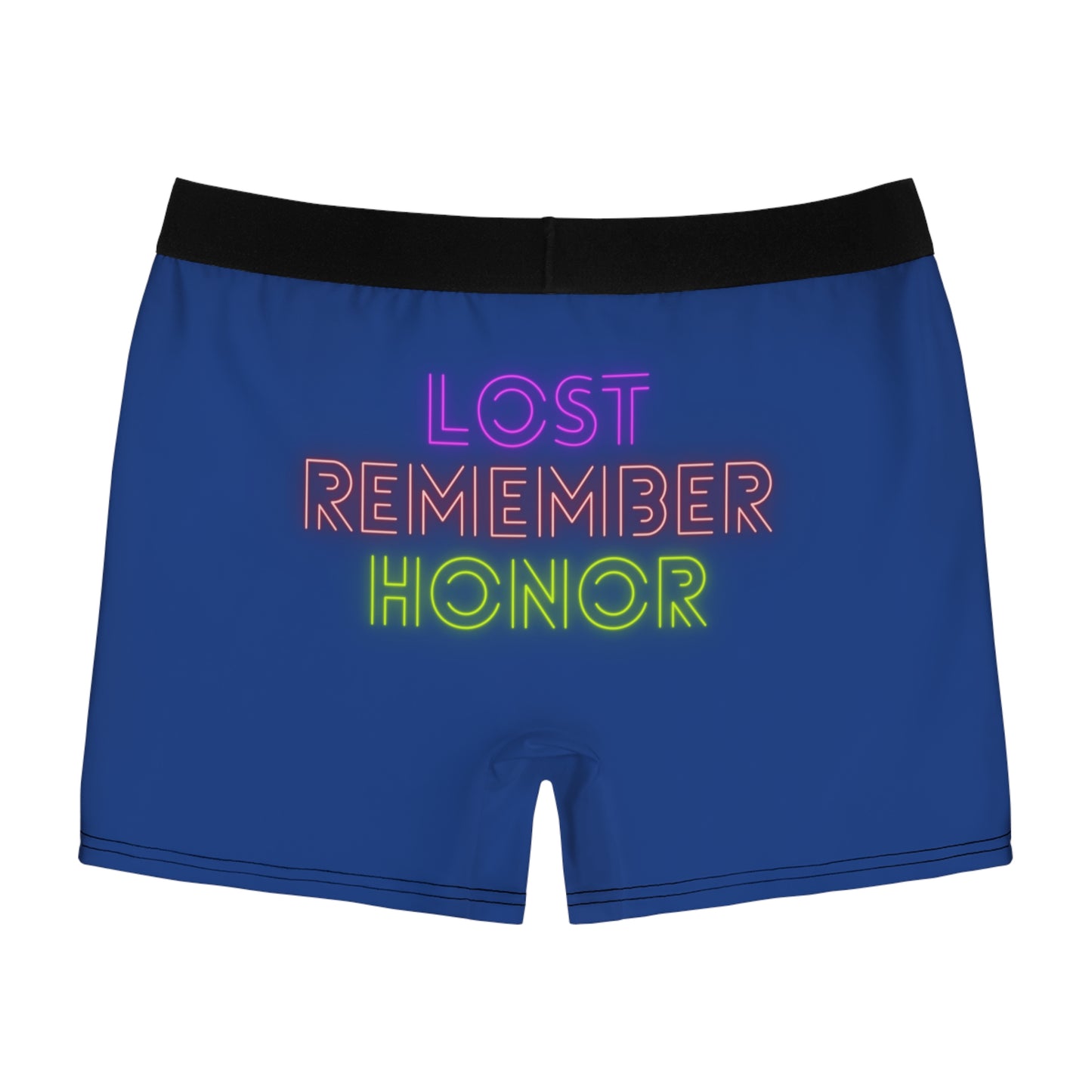 Men's Boxer Briefs: Lost Remember Honor Dark Blue