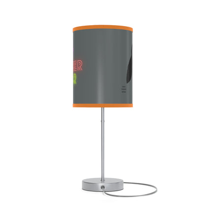 Lamp on a Stand, US|CA plug: Crazy Penguin World Logo Dark Grey