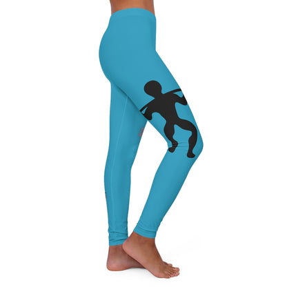 Women's Spandex Leggings: Weightlifting Turquoise