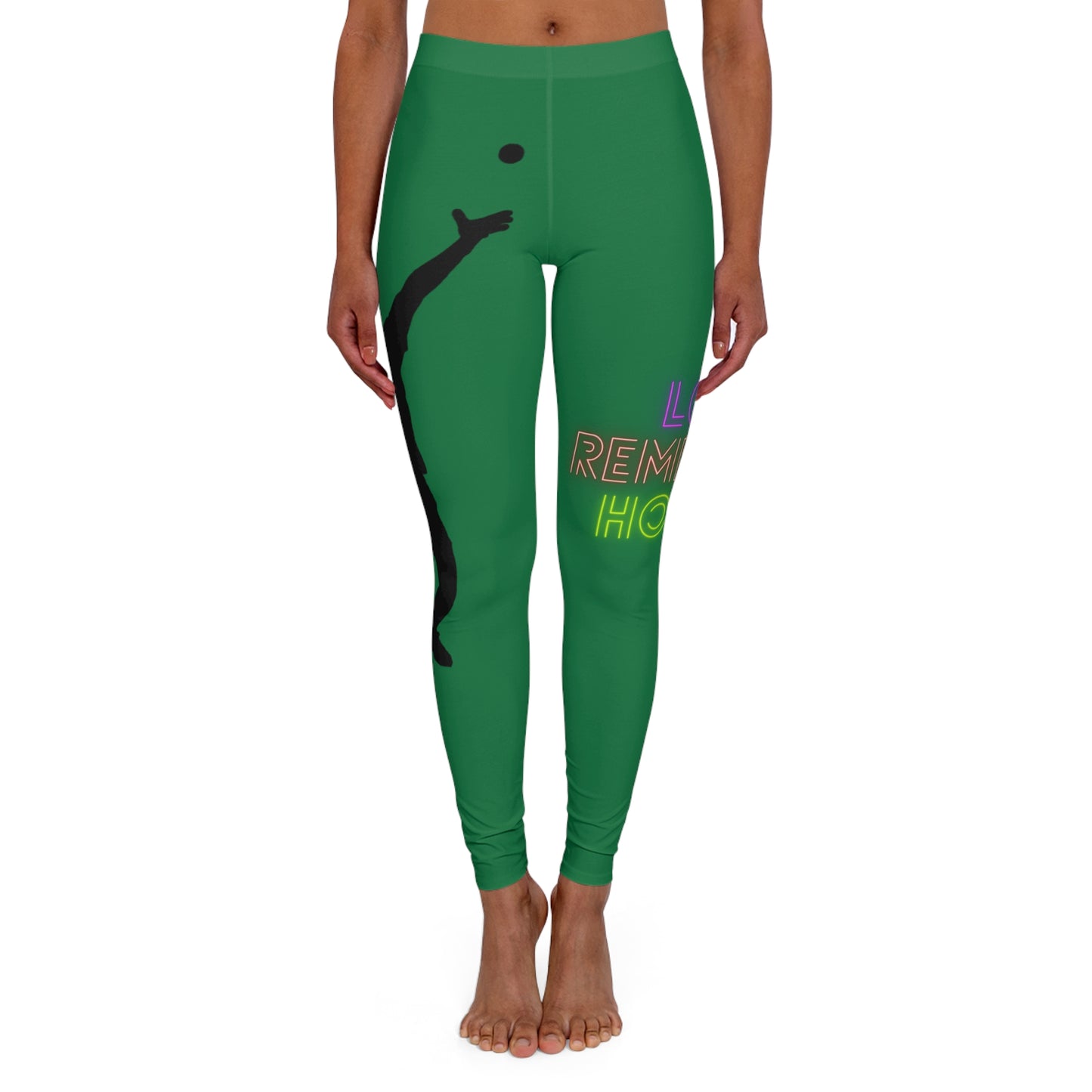 Women's Spandex Leggings: Tennis Dark Green