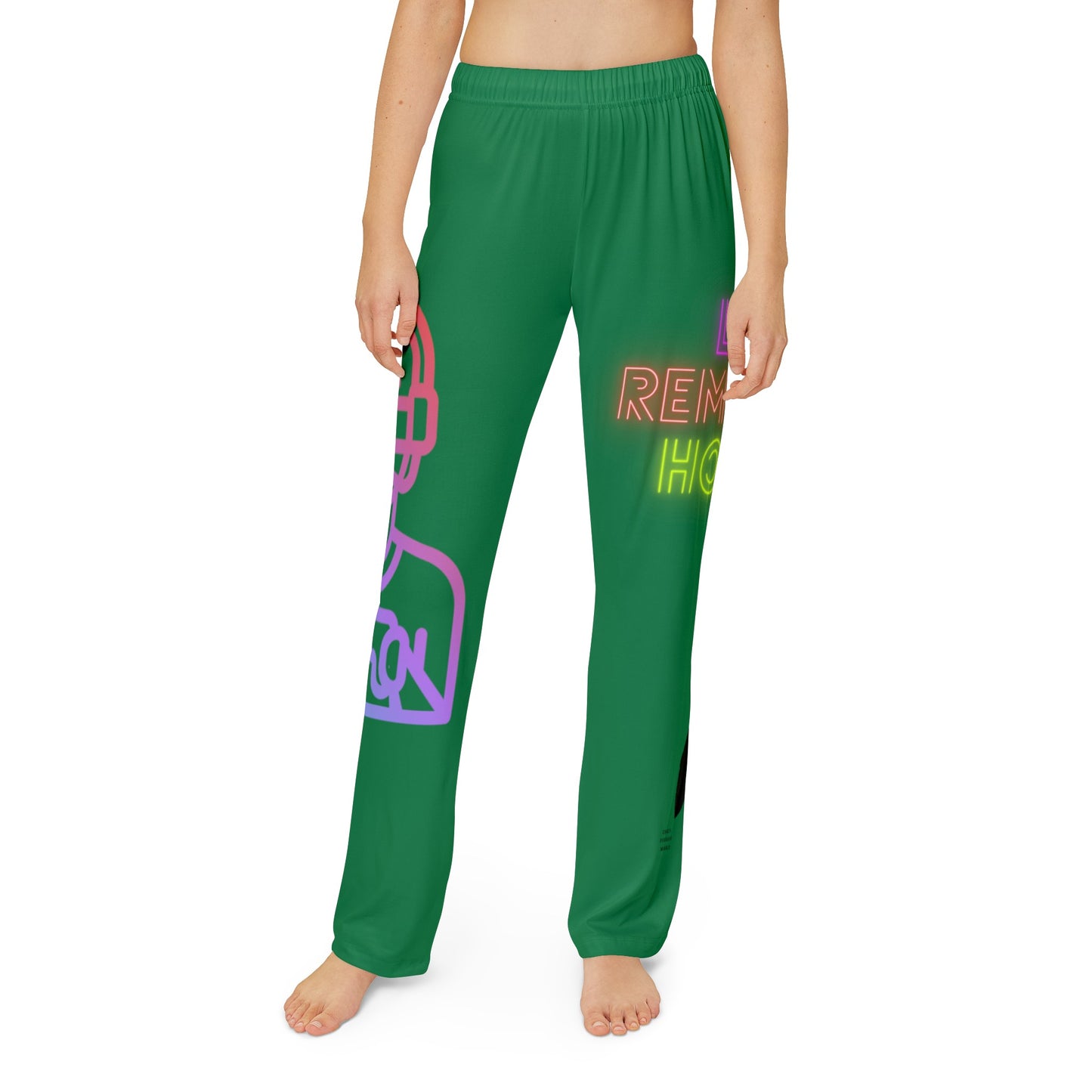 Kids Pajama Pants: Gaming Dark Green