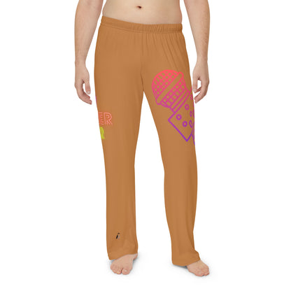 Men's Pajama Pants: Music Lite Brown