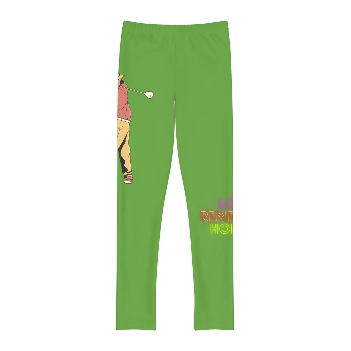 Youth Full-Length Leggings: Golf Green