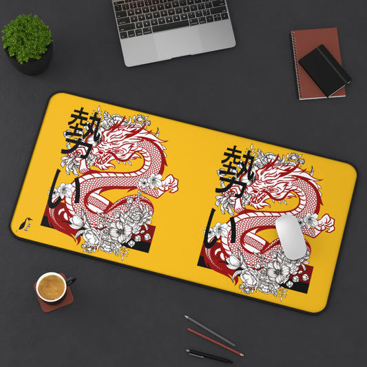 Desk Mat: Dragons Yellow