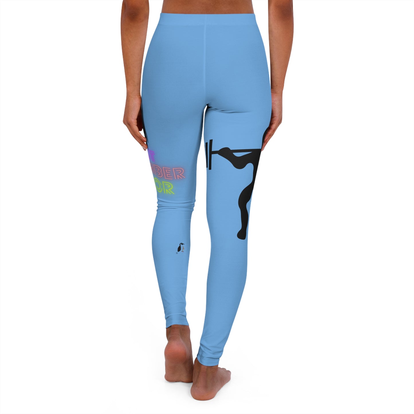 Women's Spandex Leggings: Weightlifting Lite Blue