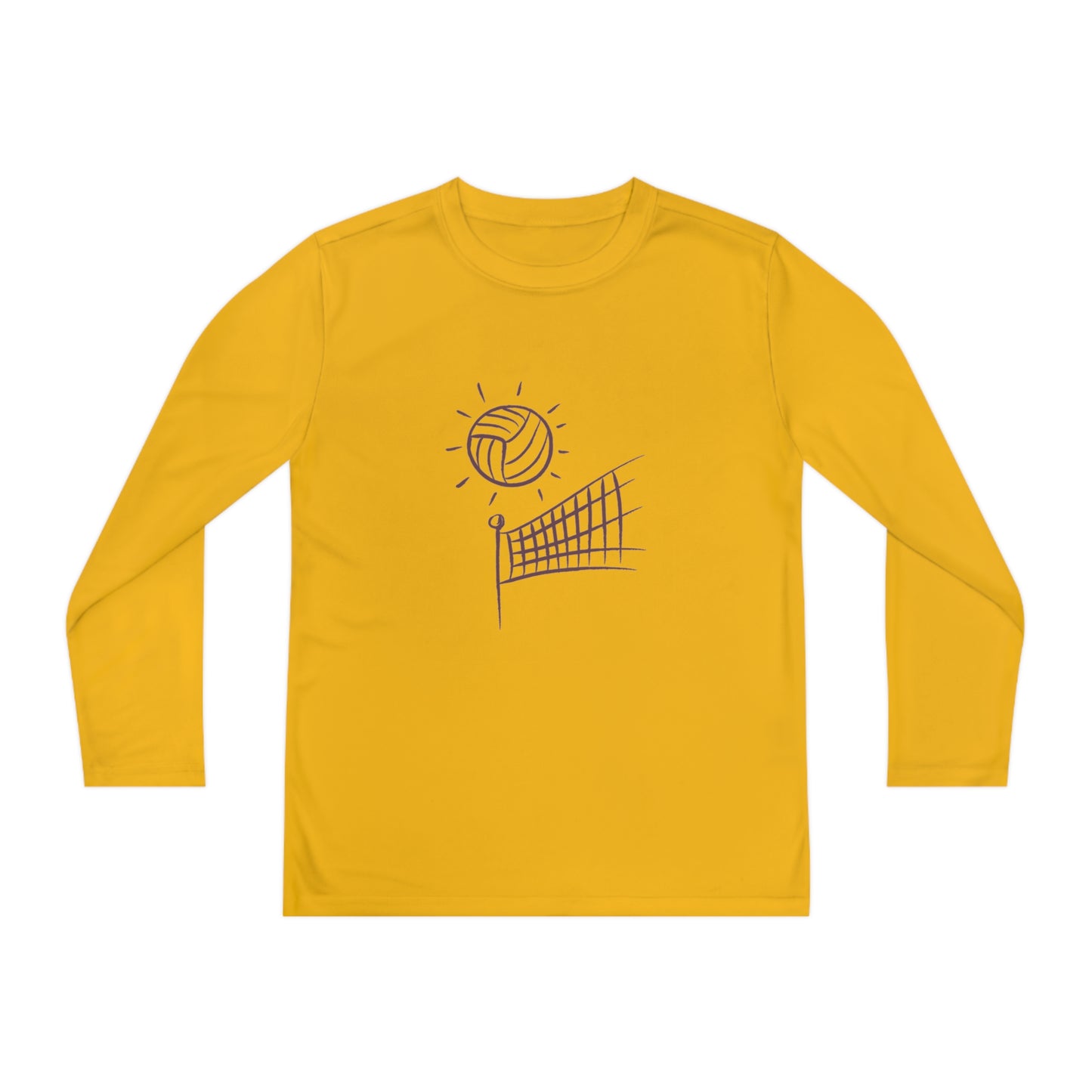 Youth Long Sleeve Competitor Tee: Volleyball