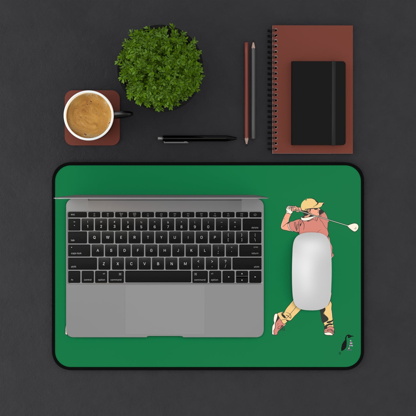 Desk Mat: Golf Dark Green