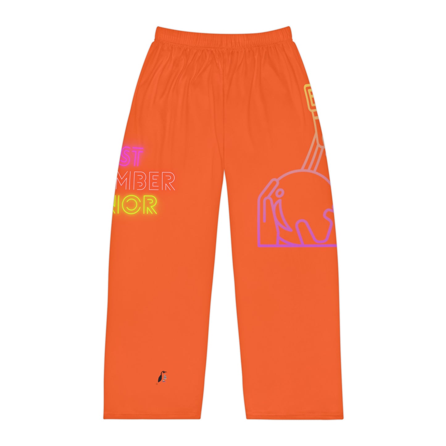 Men's Pajama Pants: Bowling Orange