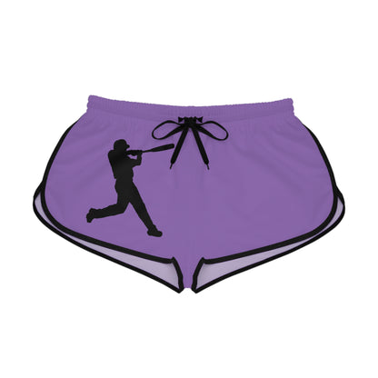 Women's Relaxed Shorts: Baseball Lite Purple