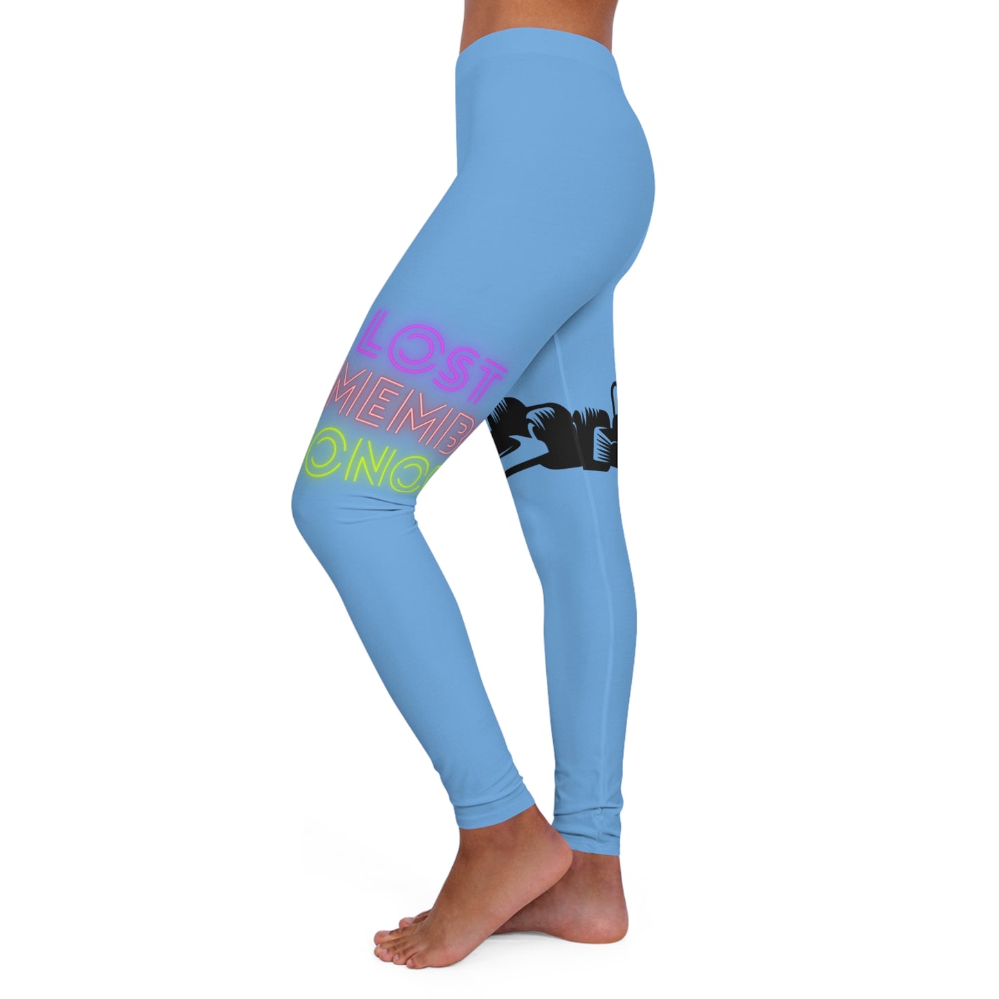 Women's Spandex Leggings: Racing Lite Blue