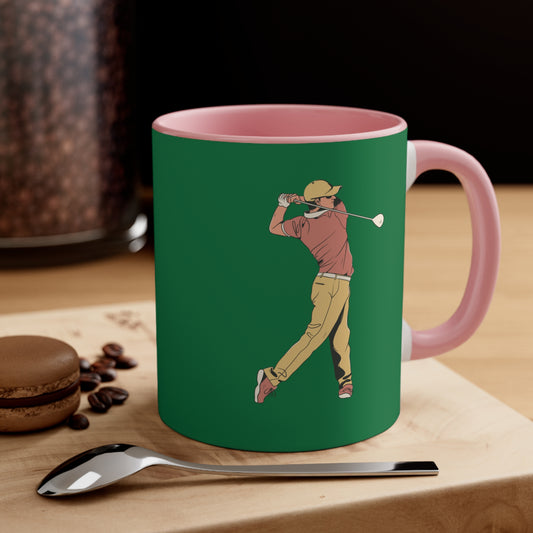 Accent Coffee Mug, 11oz: Golf Dark Green