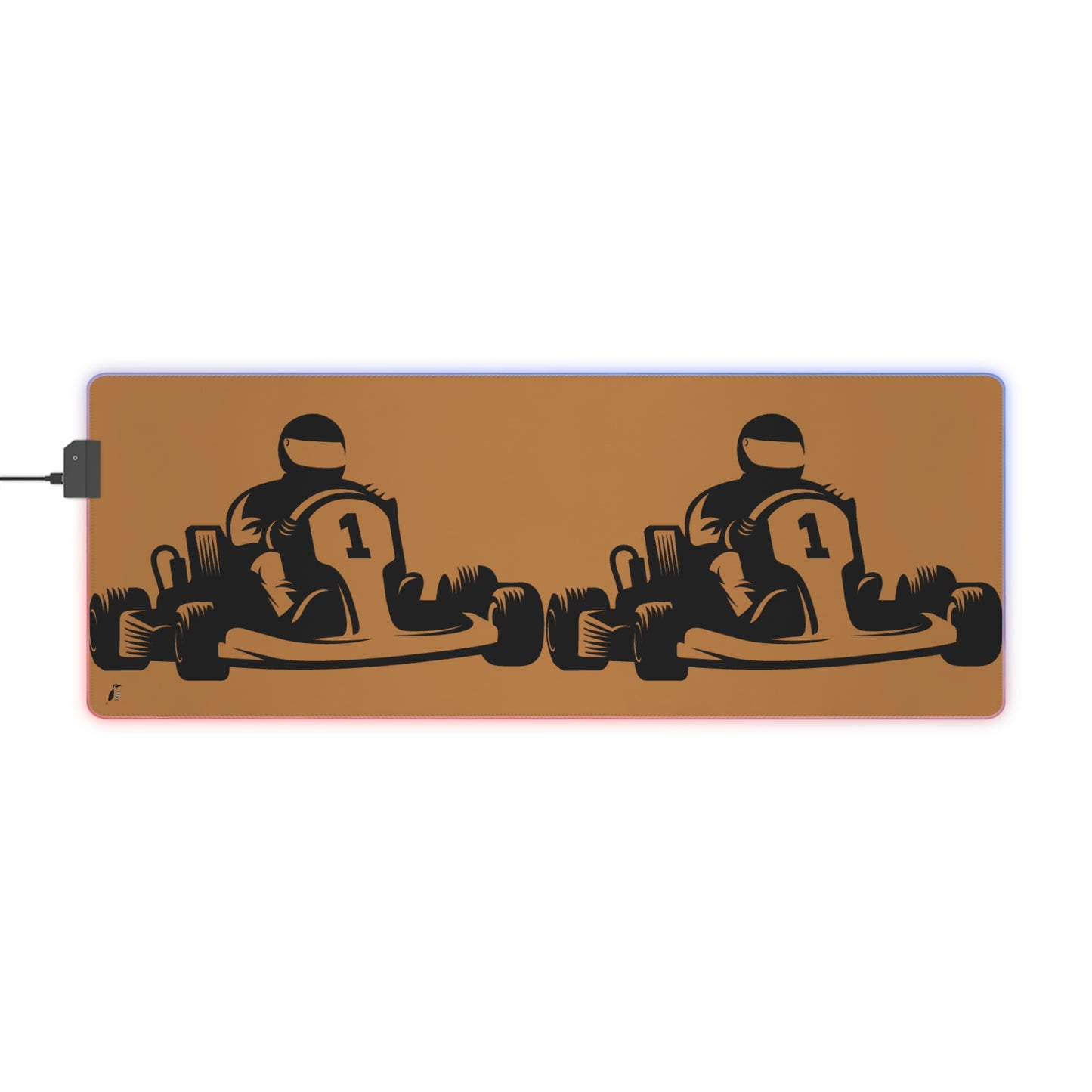 LED Gaming Mouse Pad: Racing Lite Brown