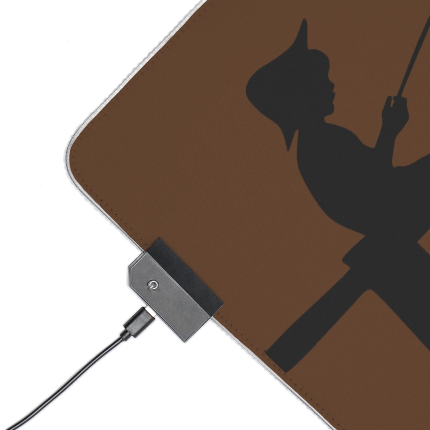 LED Gaming Mouse Pad: Fishing Brown