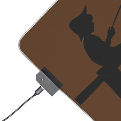 LED Gaming Mouse Pad: Fishing Brown