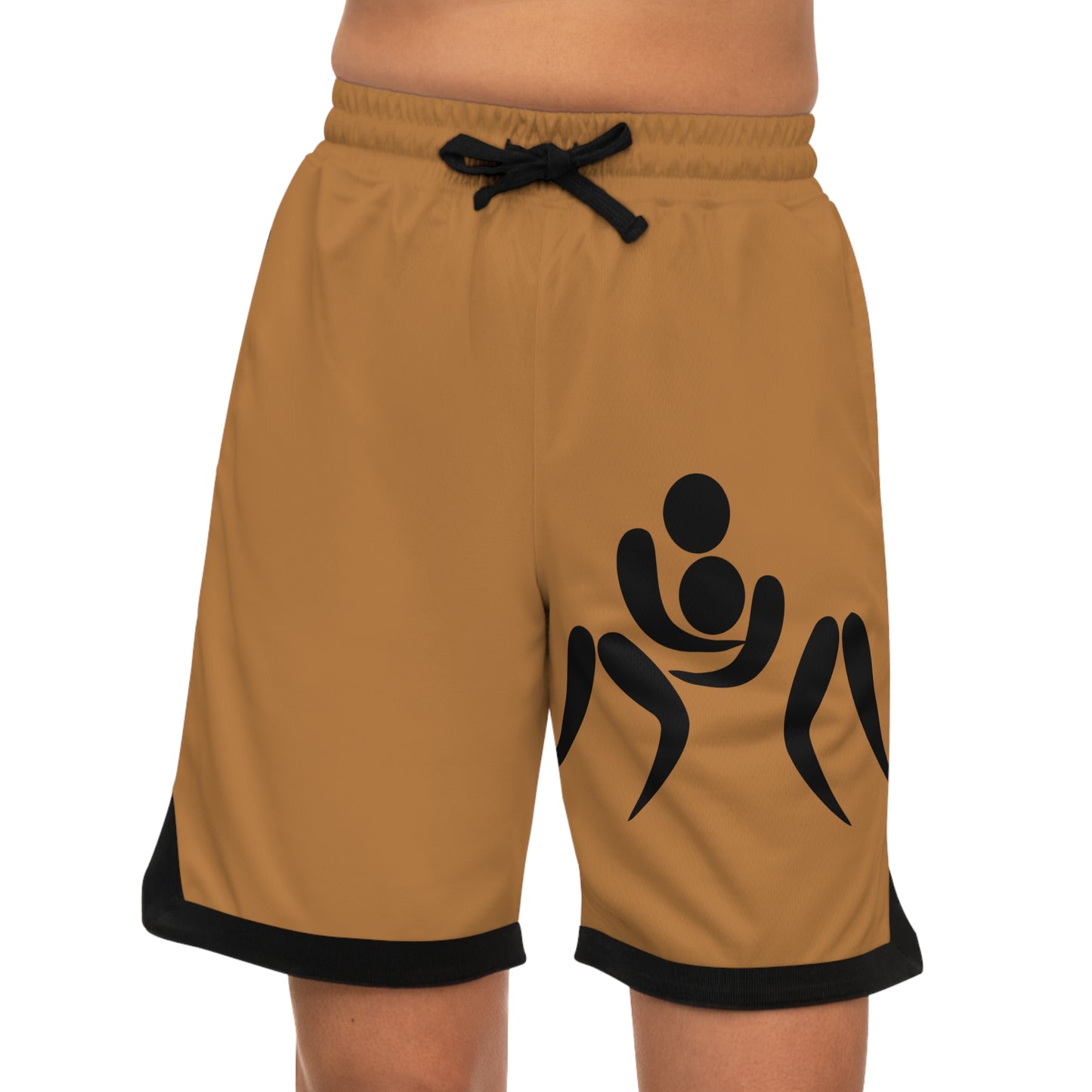 Basketball Rib Shorts: Wrestling Lite Brown