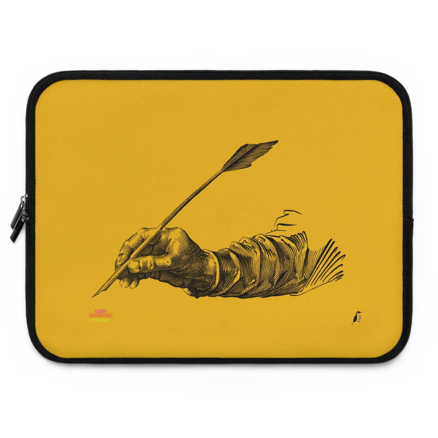 Laptop Sleeve: Writing Yellow