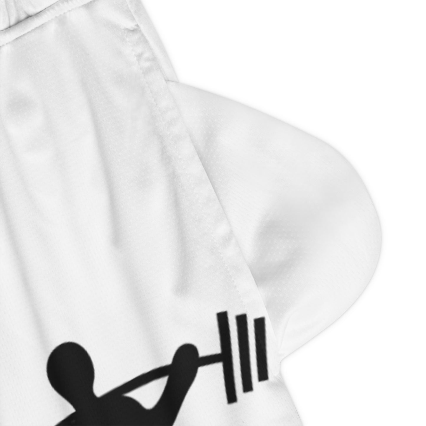 Basketball Rib Shorts: Weightlifting White