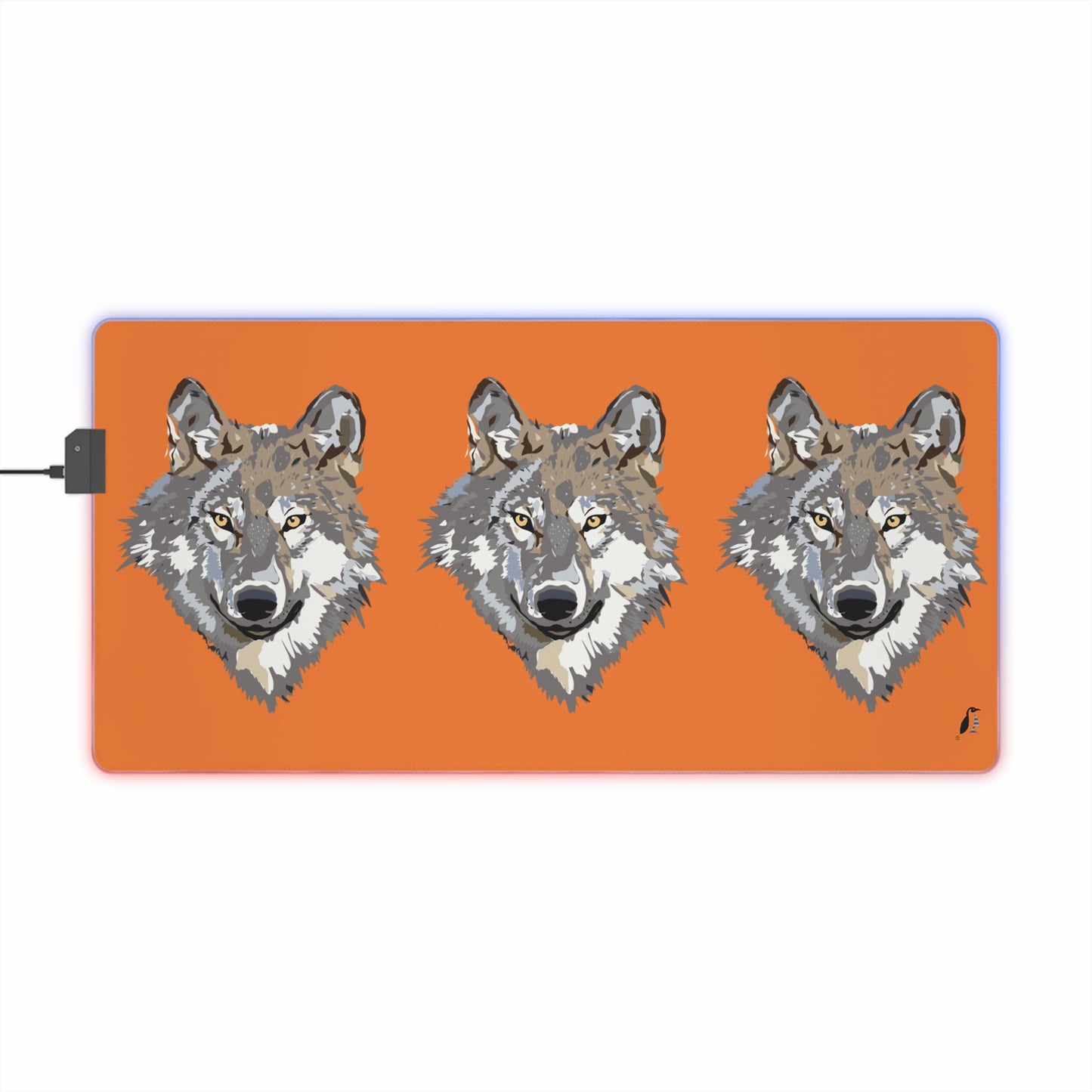 LED Gaming Mouse Pad: Wolves Crusta