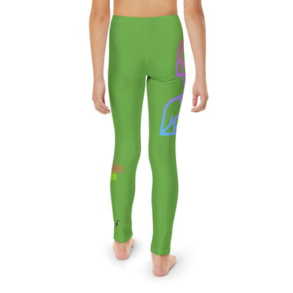 Youth Full-Length Leggings: Gaming Green