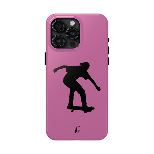 Tough Phone Cases (for iPhones): Skateboarding Lite Pink