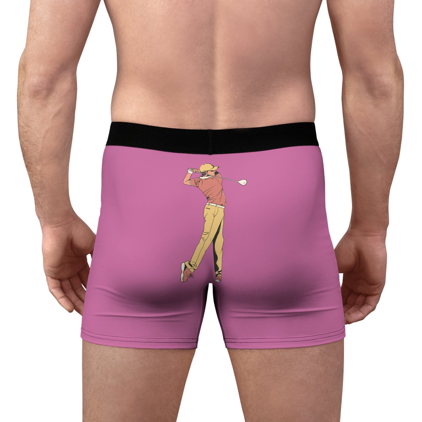 Men's Boxer Briefs: Golf Lite Pink