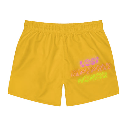 Swim Trunks: Crazy Penguin World Logo Yellow