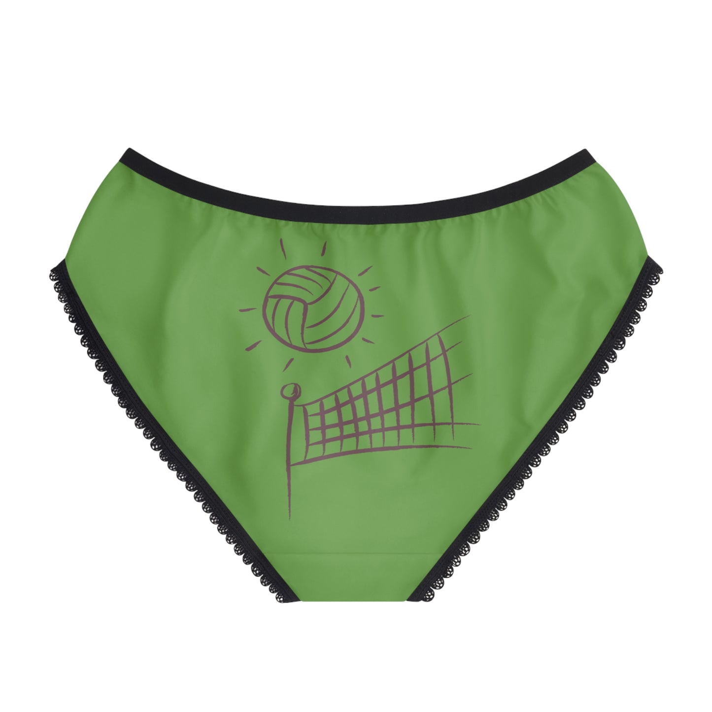 Women's Briefs: Volleyball Green