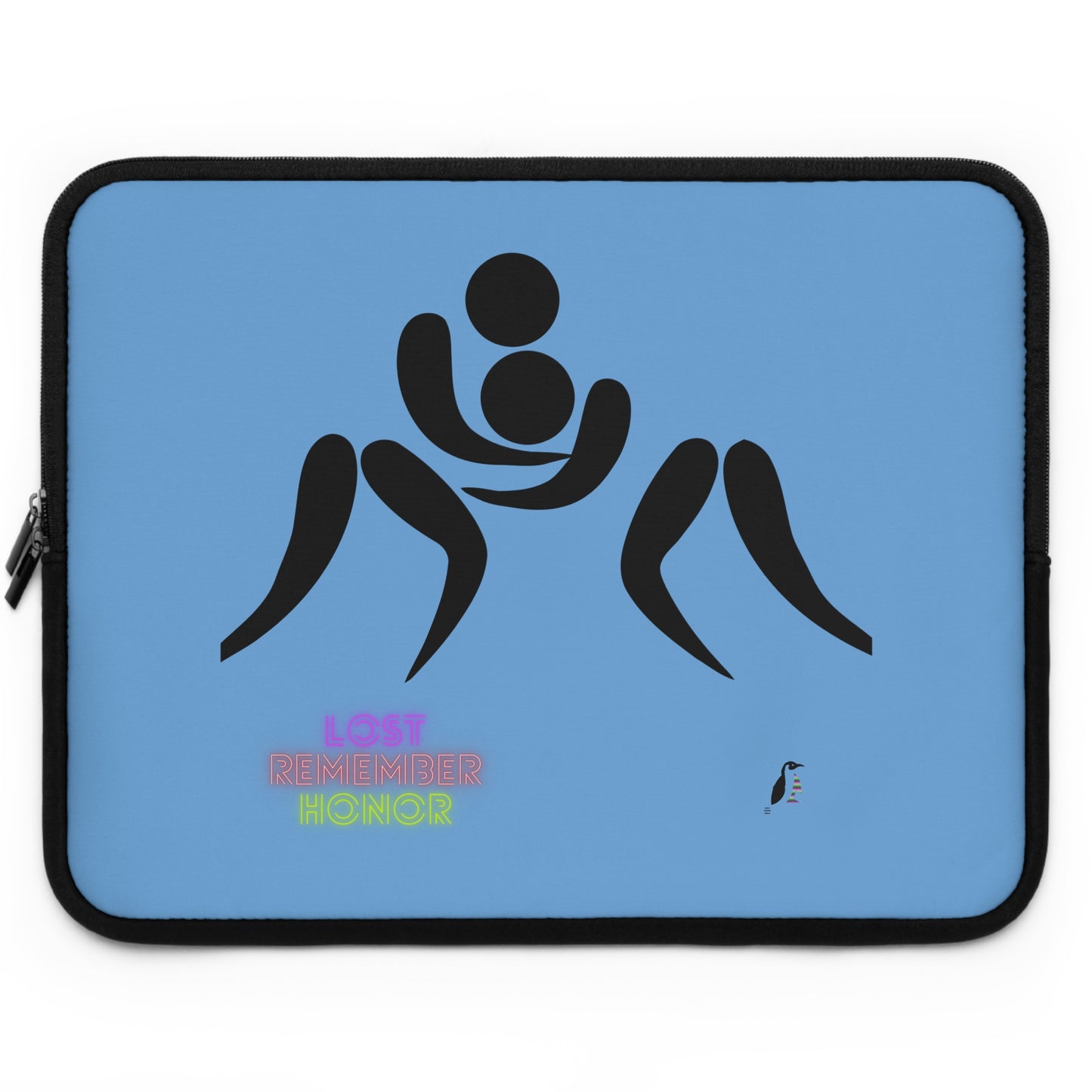 Laptop Sleeve: Wrestling Lite Blue