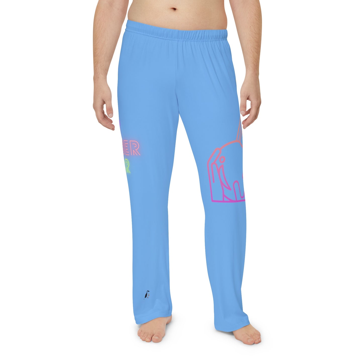 Men's Pajama Pants: Bowling Lite Blue