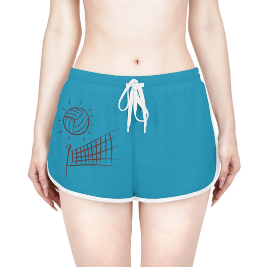 Women's Relaxed Shorts: Volleyball Turquoise