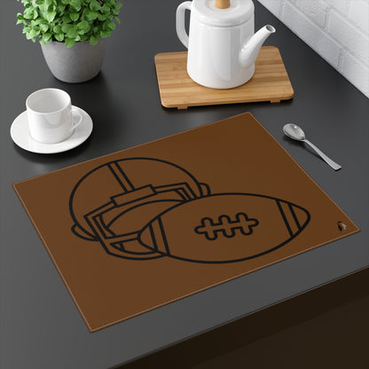 Placemat, 1pc: Football Brown