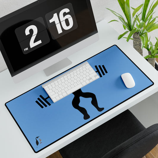 Desk Mats: Weightlifting Lite Blue
