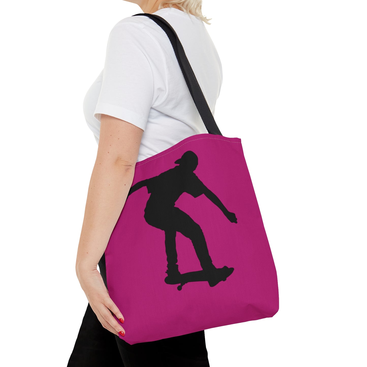 Tote Bag: Skateboarding Pink