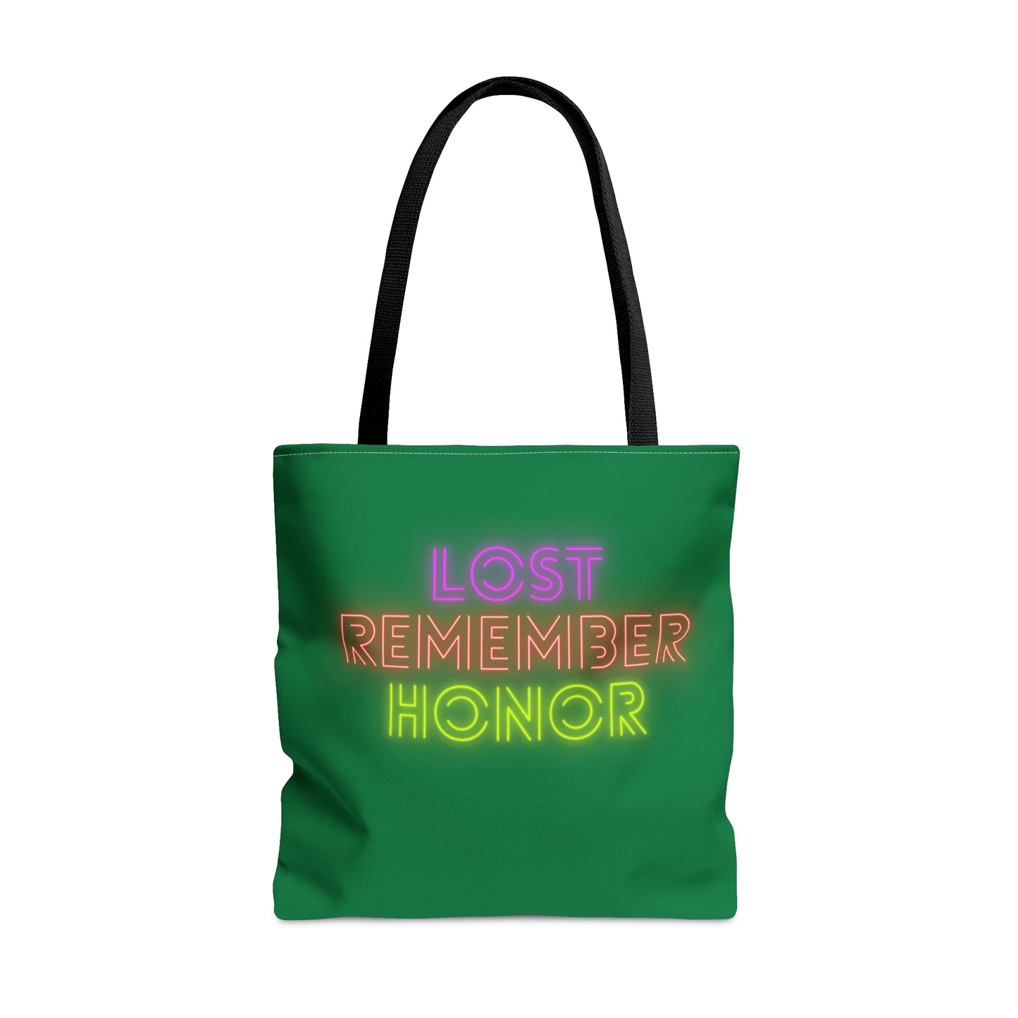 Tote Bag: Lost Remember Honor Dark Green