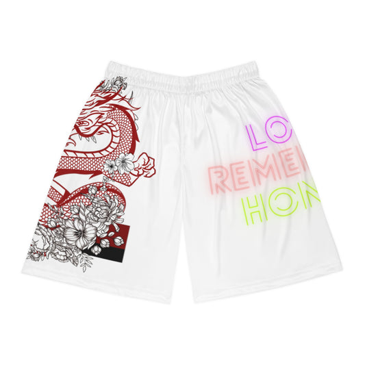 Basketball Shorts: Dragons White