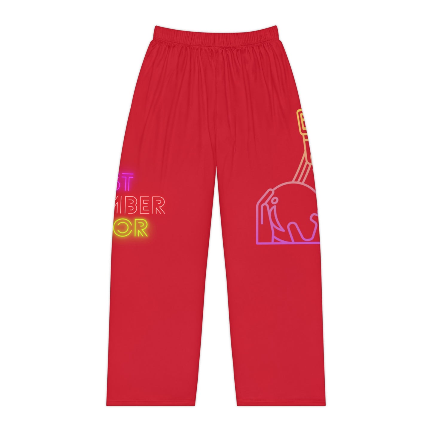 Pambabaeng Pajama Pants: Bowling Dark Red 